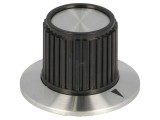 Buton rotativ plastic cu flanșă 6.35mm