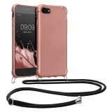Husa Kwmobile pentru Apple iPhone 8/iPhone 7/iPhone SE 2, Roz, Silicon, KWM000022PH001C, Textil, Carcasa
