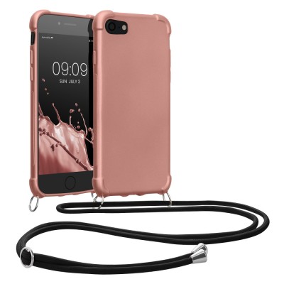 Husa Kwmobile pentru Apple iPhone 8/iPhone 7/iPhone SE 2, Roz, Silicon, KWM000022PH001C foto
