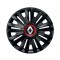 Set 4 capace roti Royal Negru cu inel rosu pentru gama auto Renault, R14