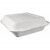 Cumpara ieftin Set 50 Caserole Biodegradabile, 206x205x65 mm, Trestie de Zahar, Necompartimentate, Set Caserole pentru Catering, Caserole Meniuri, Set Caserole Biode, Side Grup