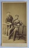 CDV Atelier Romania 1860-1870 militar decorat medaliat perioada Carol I
