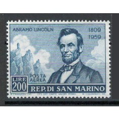 San Marino 1959 Mi 623 - 150 de ani de la nasterea lui Abraham Lincoln