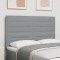 vidaXL Cap de pat LED Design Linii Gri deschis 72 cm Țesătură