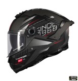 Casca integrala pentru scuter - motocicleta MT Thunder 4 SV Luminence D1 negru/gri mat (ochelari soare integrati) &ndash; tip viziera: MT-V-28B M (57/58cm)