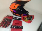 Cumpara ieftin Casca moto cross enduro +Ochelari+Manusi+Cagula marimea M