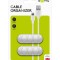 Cleme pentru gestionarea cablurilor cu 4 sloturi Goobay set 2buc alb