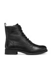Geox cizme de piele D RAWELLE culoarea negru, cu toc plat, D566RA 000TU C9999