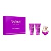 Versace Dylan Purple Set cadou pentru femei EDP 100 ml + 100 ml gel de duș + 100 ml loțiune de corp + geantă de transport