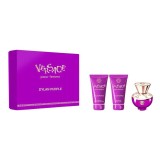 Versace Dylan Purple Set cadou pentru femei EDP 100 ml + 100 ml gel de duș + 100 ml loțiune de corp + geantă de transport
