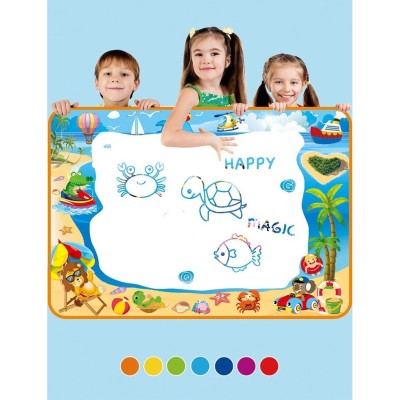 Cyrax Jucarie educativa de colorat cu apa, covorasul magic, 100x70 cm foto
