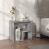 Noptiera Gossi Sonoma Gri 40x30x40 cm Lemn Prelucrat Raft Depozitare