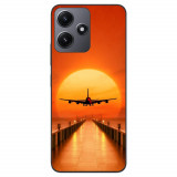 Husa compatibila cu Xiaomi Redmi 12 5G Silicon Gel Tpu Model Airplane Sunset