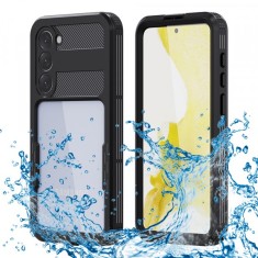 Husa Waterproof pentru Samsung Galaxy S23+ S916, ShellBox, Neagra