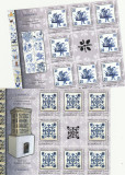 Romania 2010-Romania-Portugalia,Ceramica-minicoala 8 timbre+vigneta,folio argint, Arta, Nestampilat