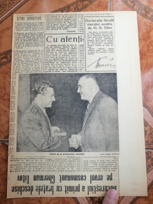 Misiunea Vostok 2 , 6 - 7 august 1961 - articole din presa vremii-Gherman Titov foto