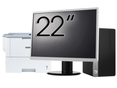 Pachet Calculator Second Hand HP ProDesk 400 G5 MT, Intel Core i5-8500 3.00 - 4.10GHz, 8GB DDR4, 512GB SSD + Monitor 22&amp;amp;quot; + Imprimanta Brother HL- foto