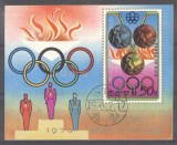 Korea 1976 Sport, Olympics, imperf. sheet, used T.343, Stampilat