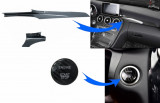 Trim Interior Consola si Ornament Buton Pornire Mercedes C-Class W205 (2015-2017) Carbon Fiber Style LHD Performance AutoTuning, KITT