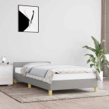VidaXL Cadru de pat fără saltea, gri deschis, 80x200 cm, textil