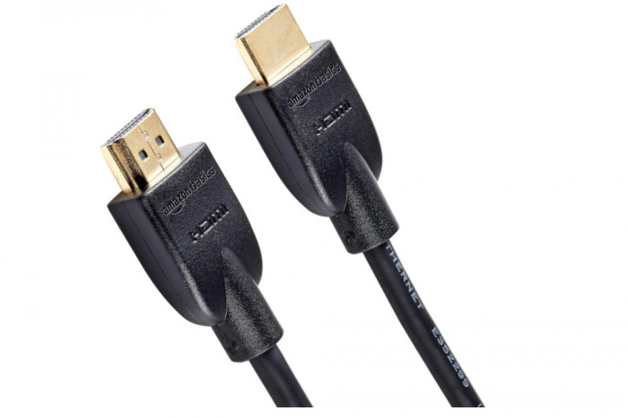 Cablu HDMI de mare viteza Amazon Basics, 18 Gbps, 4K 60Hz, 183 cm, negru - RESIGILAT