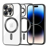 Husa premium iPhone 14 Pro Techsuit Luxury Crystal MagSafe, negru