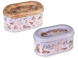 Set 2 cutii Craciun metal multicolor II cm 22,5 x 12,5 x 11 H