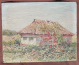 TABLOU - CASA TARANEASCA, PICTOR GERMAN, TEHNICA SPACLU, SEMNAT R. SERR / 32