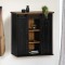 vidaXL Dulap suspendat HALDEN 2 uși glisante negru 75x22,5x70 cm pin 4018444