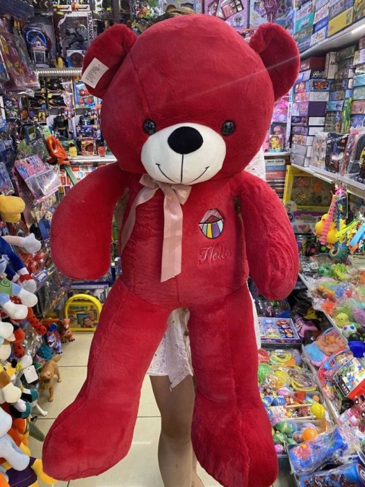 Urs rosu intens buze curcubeu 1m