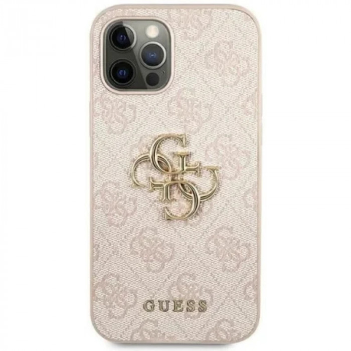 Husa Cover Guess PU Metal Logo pentru iPhone 14 Pro Max Pink