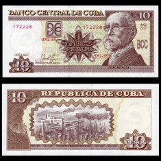 CUBA █ bancnota █ 10 Pesos █ 2017 █ P-117 █ UNC █