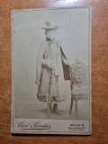 fotografie veche pe carton sfarsitul secolului al 19-lea - dimensiuni 17/11 cm