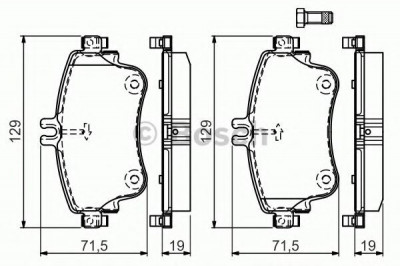 Set placute frana,frana disc MERCEDES A-CLASS (W176) (2012 - 2016) BOSCH 0 986 494 663 foto