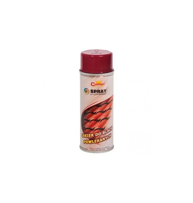 Spray vopsea Profesional CHAMPION pentru tabla acoperis 400ml Maro - Vin Rosu Cod: RAL 3005