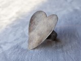 Argint INEL INIMA OPULENT de efect VECHI vintage SPLENDID patina MINUNATA UNIC