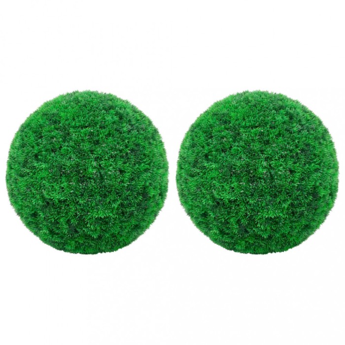 vidaXL Bile de arbuști cimișir artificiali, 2 buc., 27 cm