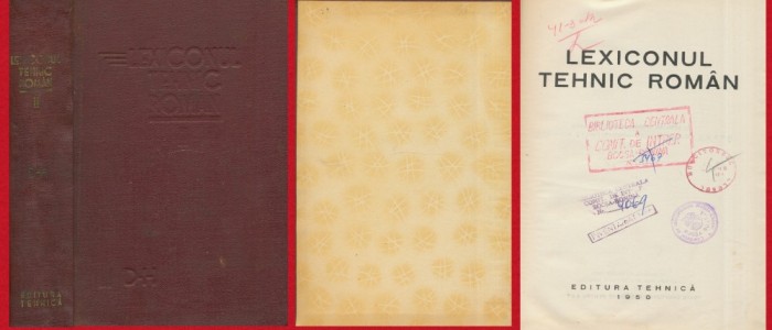 &quot;Lexiconul Tehnic Roman&quot; 1949, Volmul I, A-C