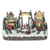 Decoratiune de Craciun, Magazine, cu Copii, Mos Craciun, Lumina &amp; Miscare, 33x18x19cm, DCJ149, Oem