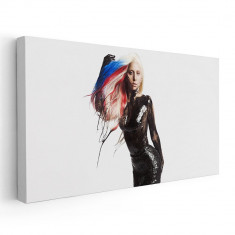 Tablou afis Lady Gaga cantareata 2374 Tablou canvas pe panza CU RAMA 30x60 cm foto