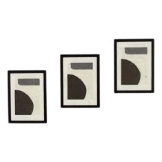 Set 3 rame foto Home Creation, dimensiuni interioare 13 x 18 cm, MDF, negru
