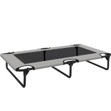 PawHut Pat Pliabil pentru C&acirc;ini Mari cu Țesătură Tip Plasă, 107x61x20 cm, Gri | Aosom Romania