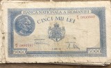 (BNK A) Romania bancnota 5000 lei 21 august 1945