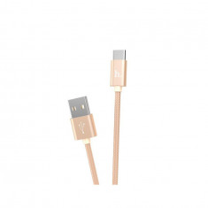 HOCO Knitted X2 cablu de date USB la Type-C-Lungime 1 Metru-Culoare Aur