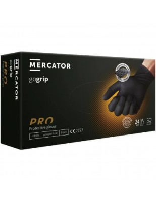 Set Manusi Nitril negre, texturate GOGRIP , set 50buc XL foto