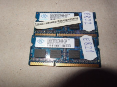Kit Memorie Laptop NANYA SODIMM 4GB DDR3 (2 Buc. x 2 Gb) 1333mhz PC3-10700 P236 foto