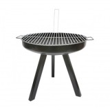 Gratar rotund cu grilaj si manere cu 3 picioare