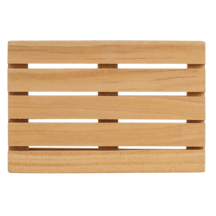 Suport Pahar Lemn, Model Palet, Culoare Naturală, Dimensiuni 12x8x1.8cm