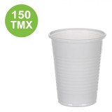 Pahare Plastic, 200ml, Set 150 Bucăți, Culoare Albă, Oem