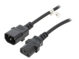 Cablu Prelungitor IEC C13-C14 3m Negru 10A 250V, Goobay